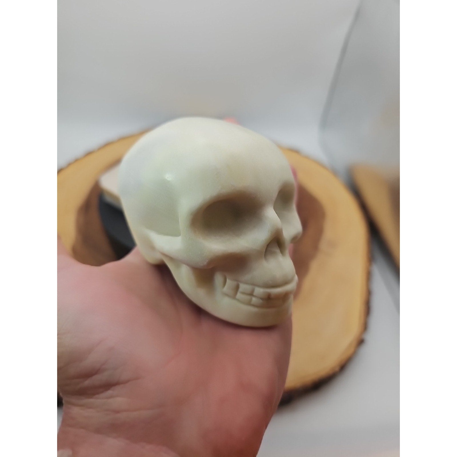 1.14lb Natural Jasper Calcite Skulls Crystal Carving Mixed Stones Healing