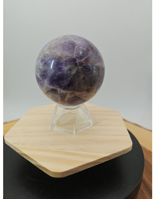 Load image into Gallery viewer, Chevron Amethyst Sphere 250g 56mm
