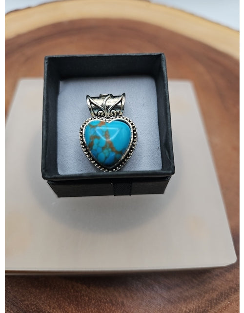 Load image into Gallery viewer, Turquoise heart pendant
