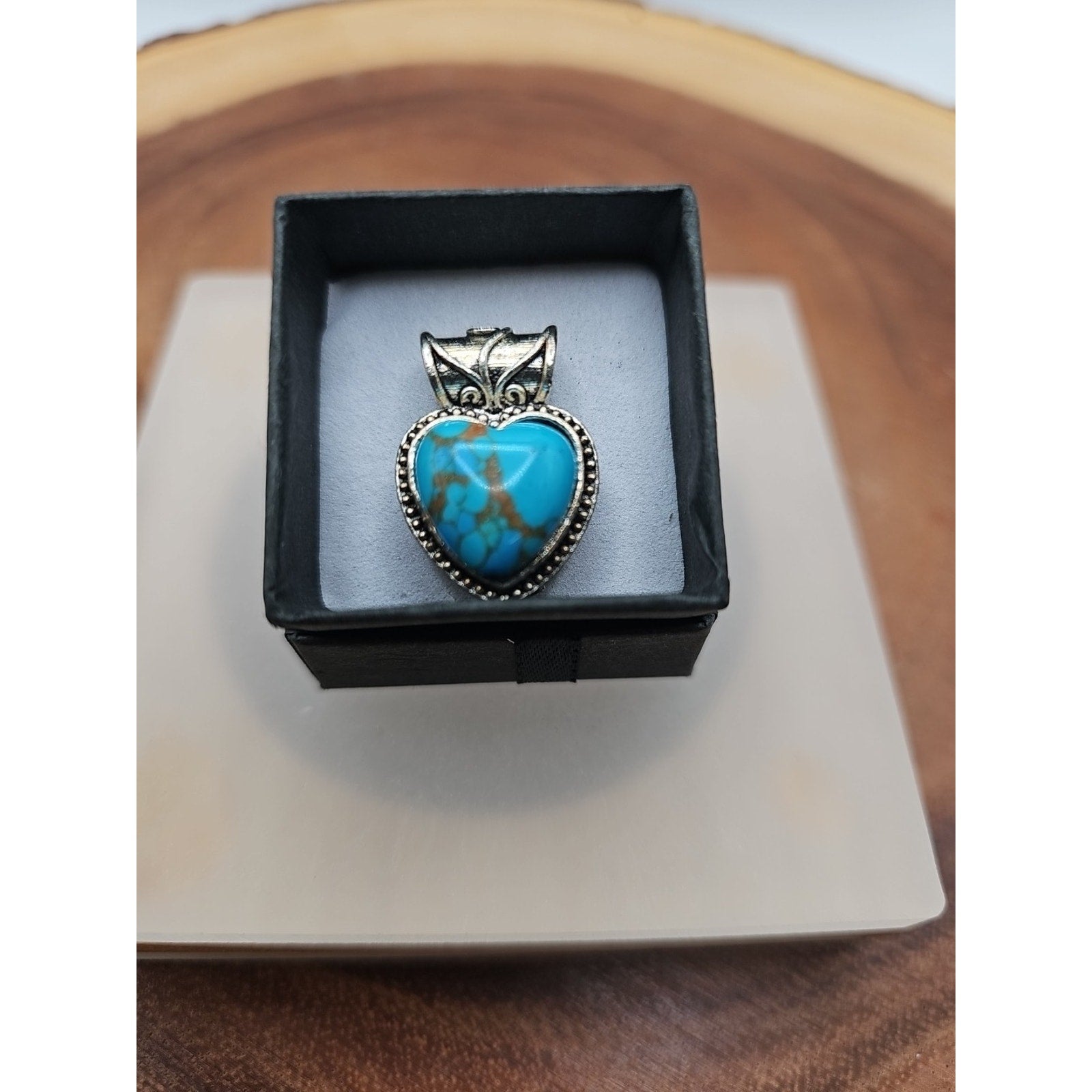 Turquoise heart pendant