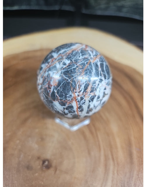 Load image into Gallery viewer, Natural Quartz Crystal Jasper Sphere Ball Polished 50-60mm &amp;stand
