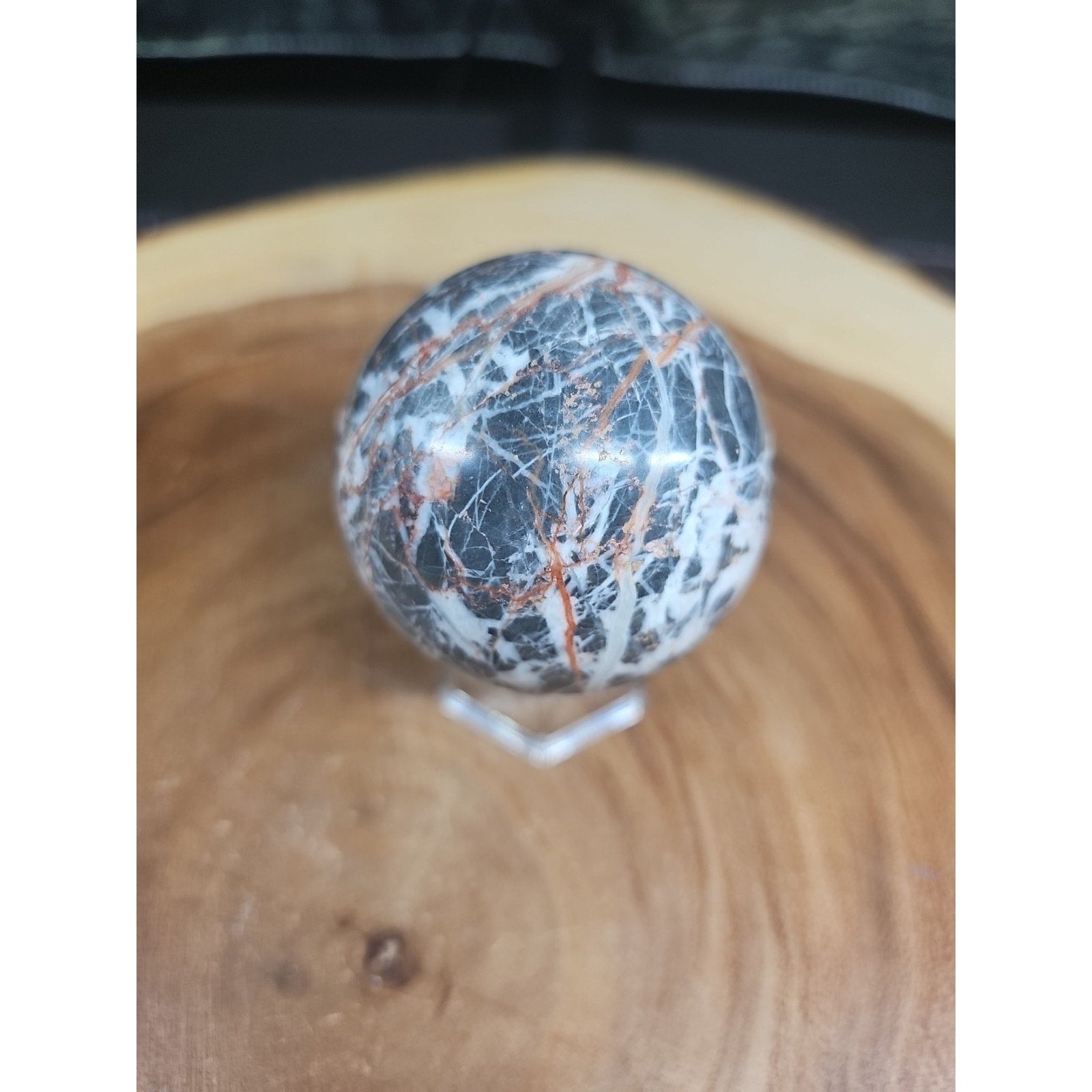 Natural Quartz Crystal Jasper Sphere Ball Polished 50-60mm &stand