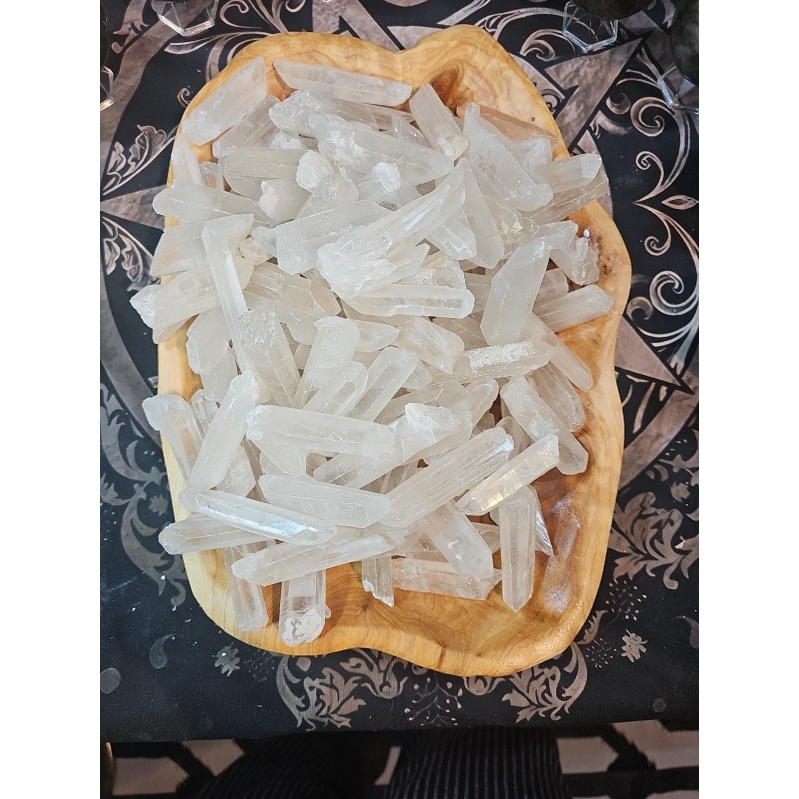 1lb Natural Clear Quartz Crystal Points Original Stones Brazil
