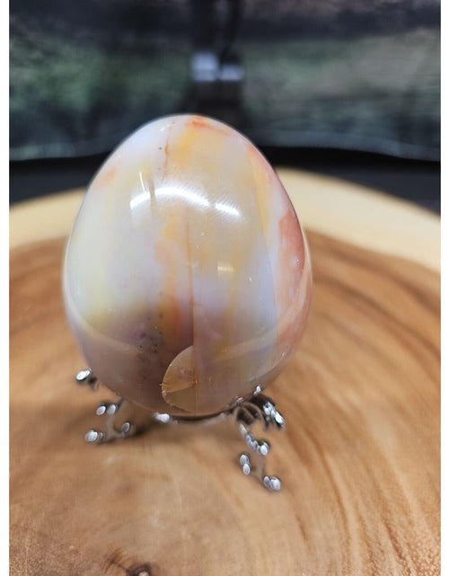 Load image into Gallery viewer, Ocean Jasper Egg Caramel Agate W/Stand 274grams
