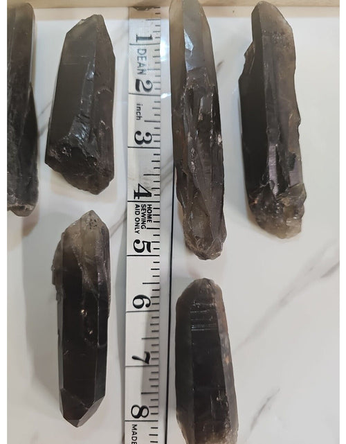 Load image into Gallery viewer, 6Pcs Natural Dark Smokey Quartz Crystal Points Rough Stone Wholesale Lot
