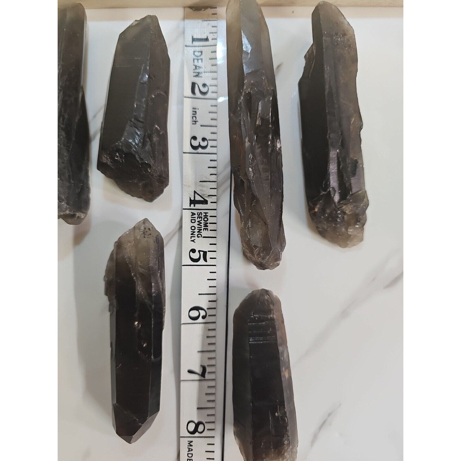 6Pcs Natural Dark Smokey Quartz Crystal Points Rough Stone Wholesale Lot