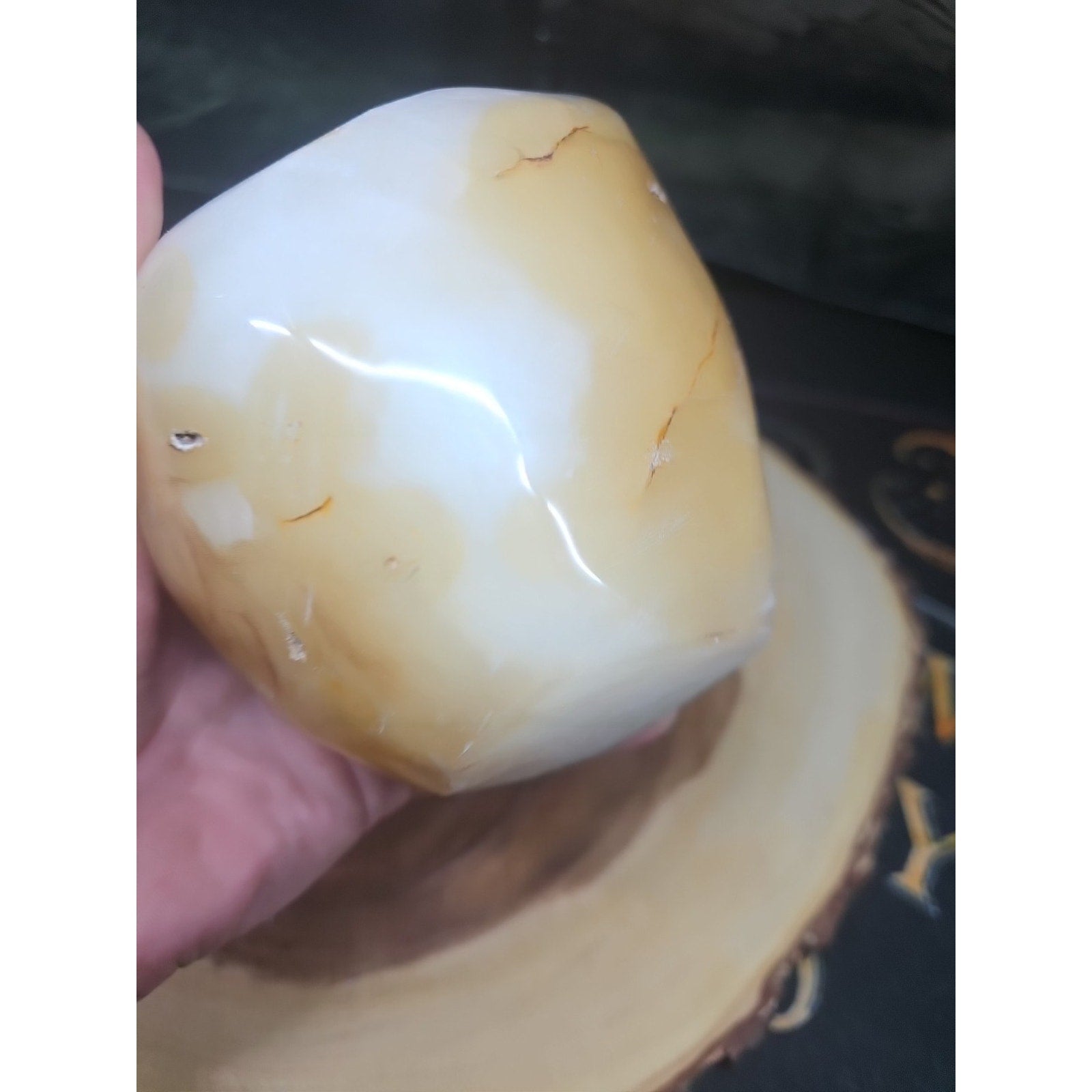 Natural 4.35lb Agate Carnelian Quartz Crystal Geode