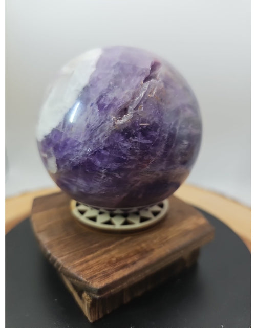 Load image into Gallery viewer, 1.27LB Natural Dream Amethyst Quartz Crystal Sphere Ball Healing
