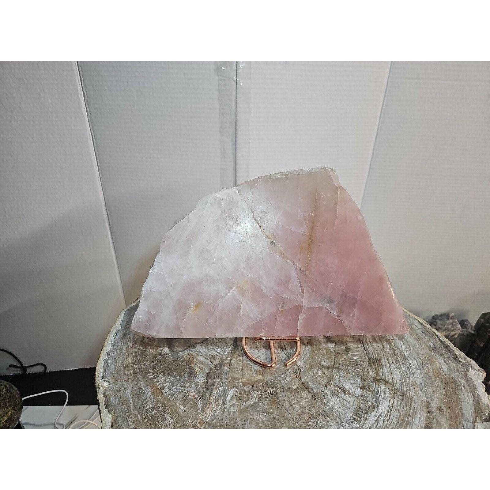 5.72LB Natural Rose Quartz Crystal Pink Crystal Stone slices Healing