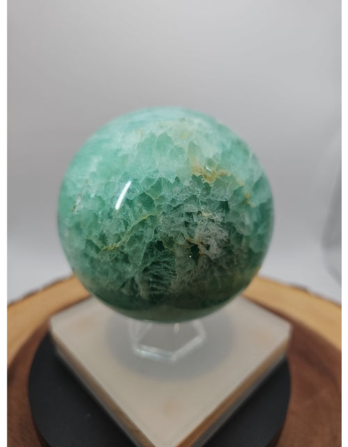 Load image into Gallery viewer, 2.80 Natural Rainbow Fluorite Quartz Crystal Sphere Ball Polished Healing

