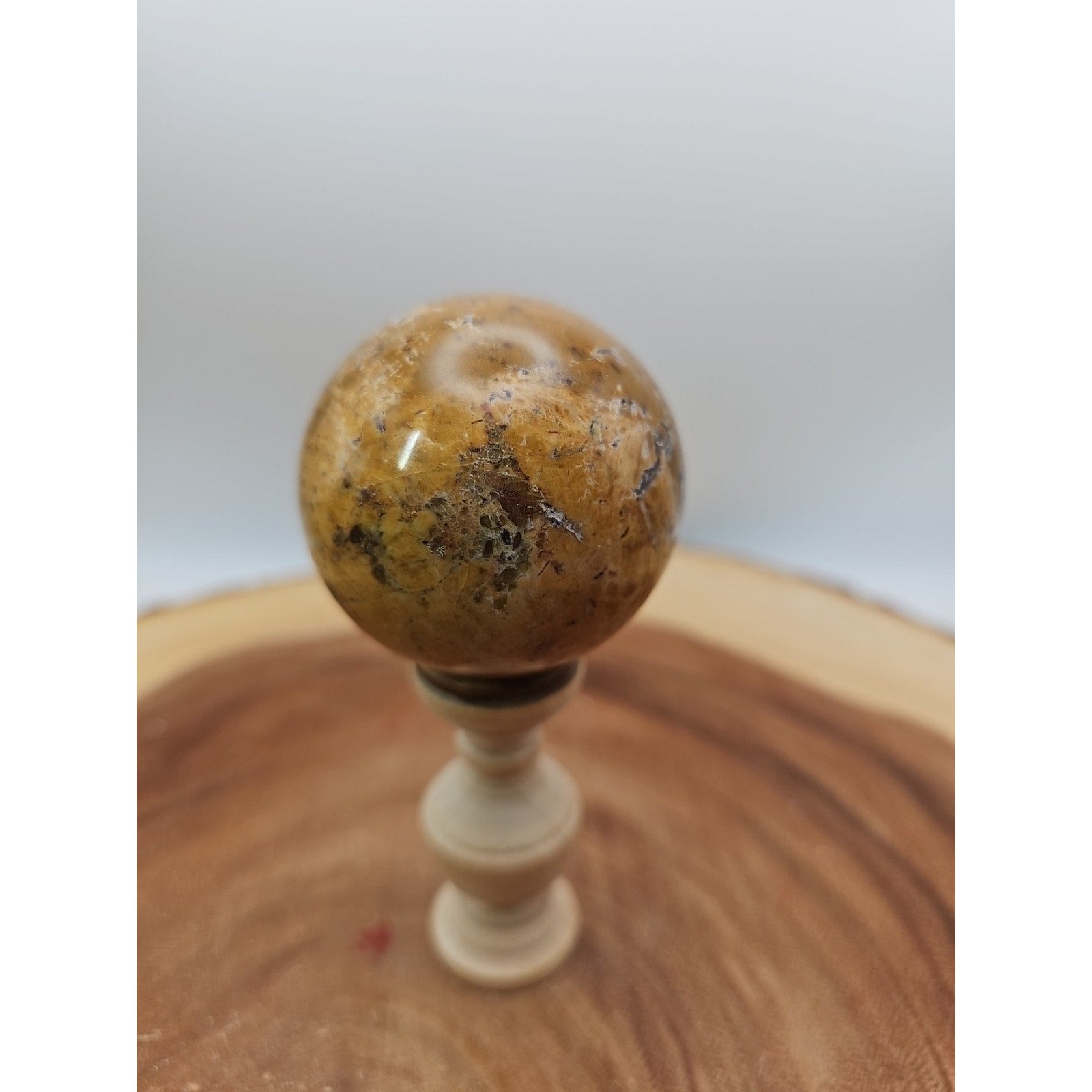 Ocean Jasper Sphere W/Stand 187g