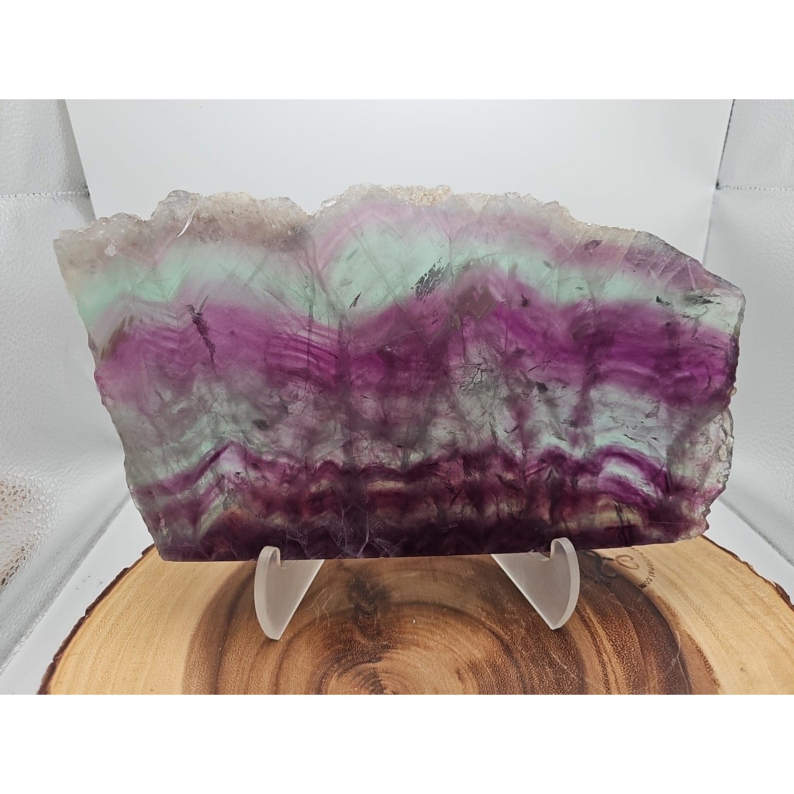 5.7LB Natural color fluorite section quartz crystalsheetlarge mineralgemstone-
