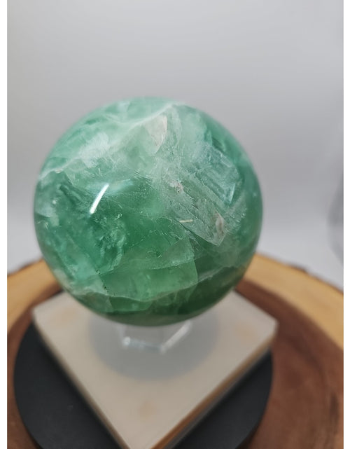 Load image into Gallery viewer, 2.84Natural Rainbow Fluorite Quartz Crystal Sphere Ball Polished Healing
