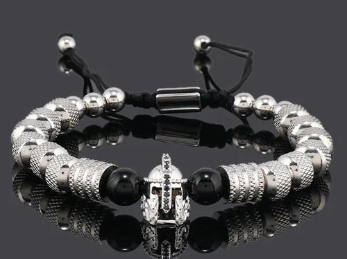 Load image into Gallery viewer, Knight Helmet Stainless Steel Men&#39;s Bracelet
