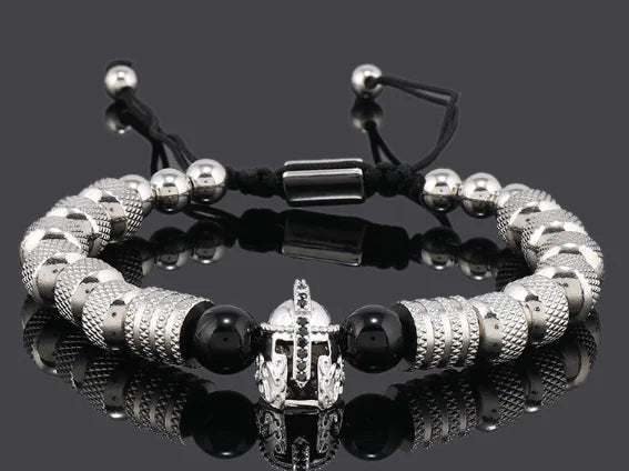 Knight Helmet Stainless Steel Men's Bracelet