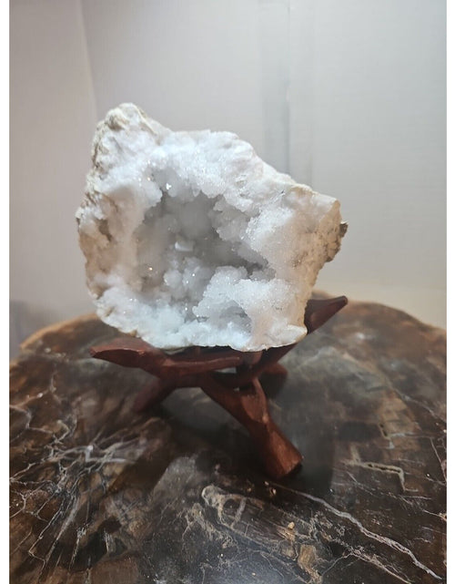Load image into Gallery viewer, 2.66lbs Geode Crystal Moroccan Quartz W /Stand
