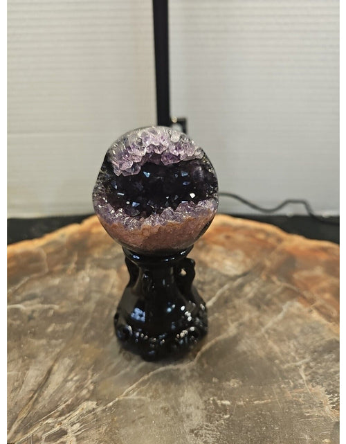 Load image into Gallery viewer, 259G Natural Amethyst geode quartz cluster crystal specimen Healing W/Stand
