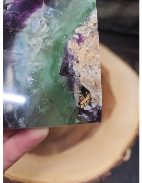 Load image into Gallery viewer, 1.15LB Natural fluorite snowflake feather fluorite crystal quartz healing
