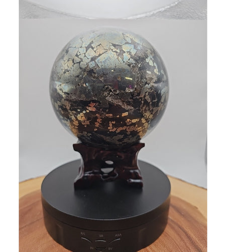 7.37LB Natural chalcopyrite Quartz Magic Crystal Healing Ball Sphere Healing