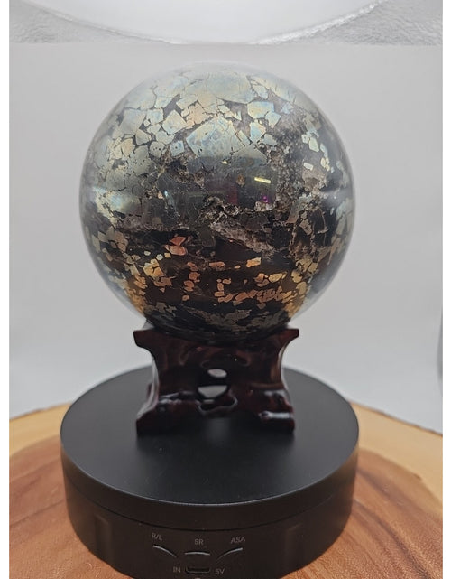 Load image into Gallery viewer, 7.37LB Natural chalcopyrite Quartz Magic Crystal Healing Ball Sphere Healing
