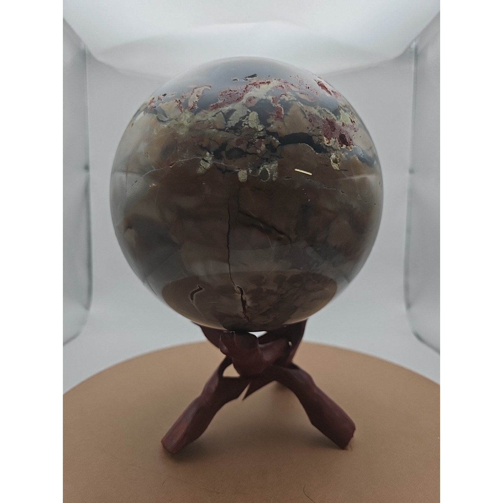 12.1LB Natural volcano Agate Quartz sphere Crystal Ball Mineral specimen Healing