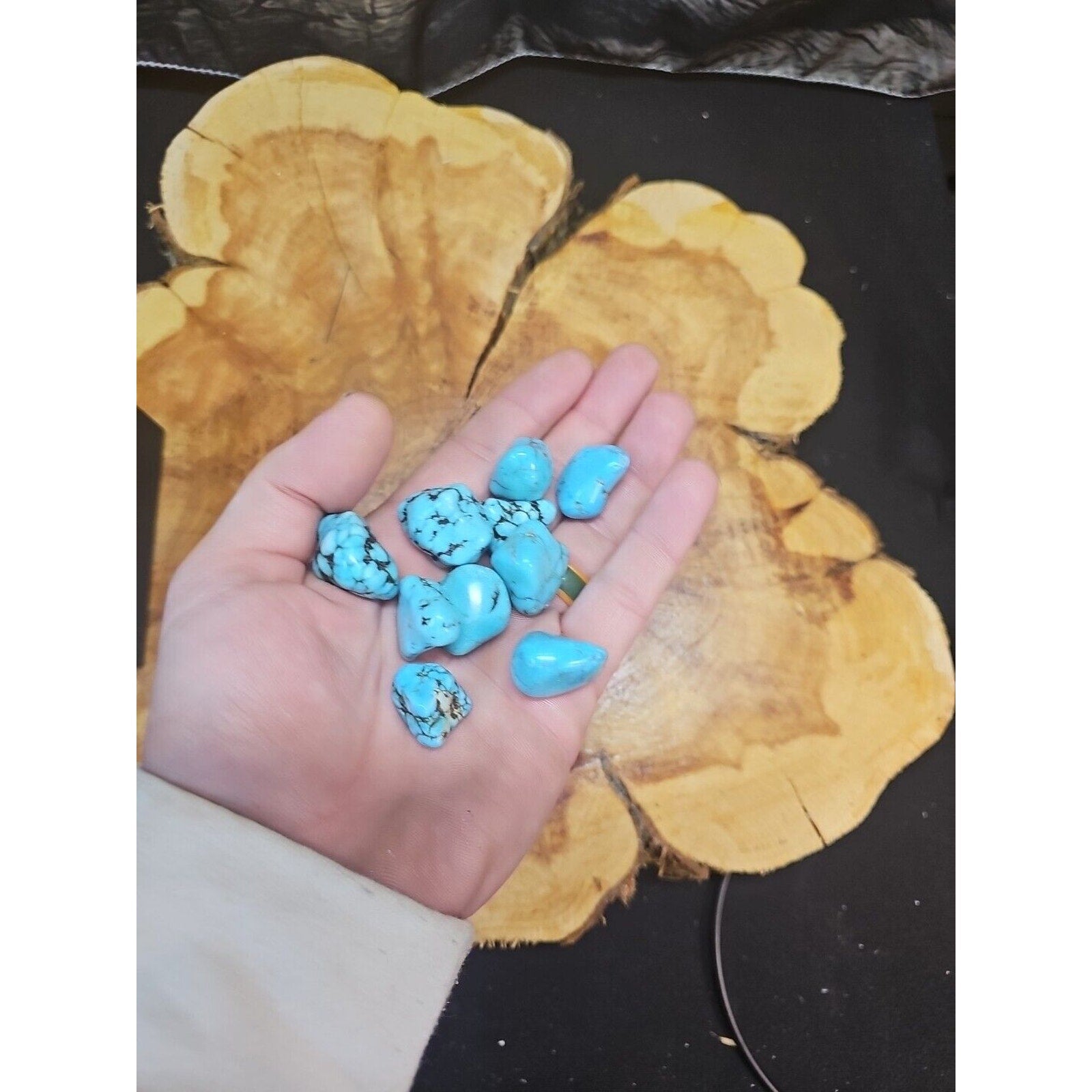 Turquoise Raw Polished Stone 76g-85g 10 Pcs