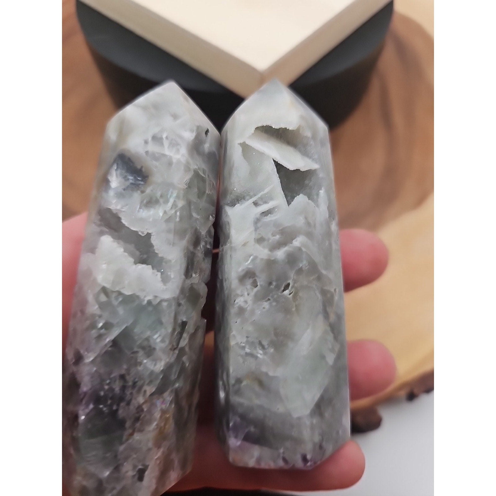 Fluorite Crystal Towers 1 Pair .56lb