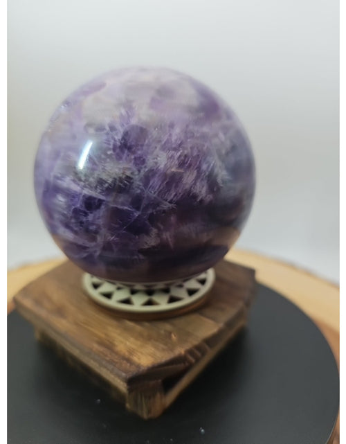 Load image into Gallery viewer, 1.27LB Natural Dream Amethyst Quartz Crystal Sphere Ball Healing
