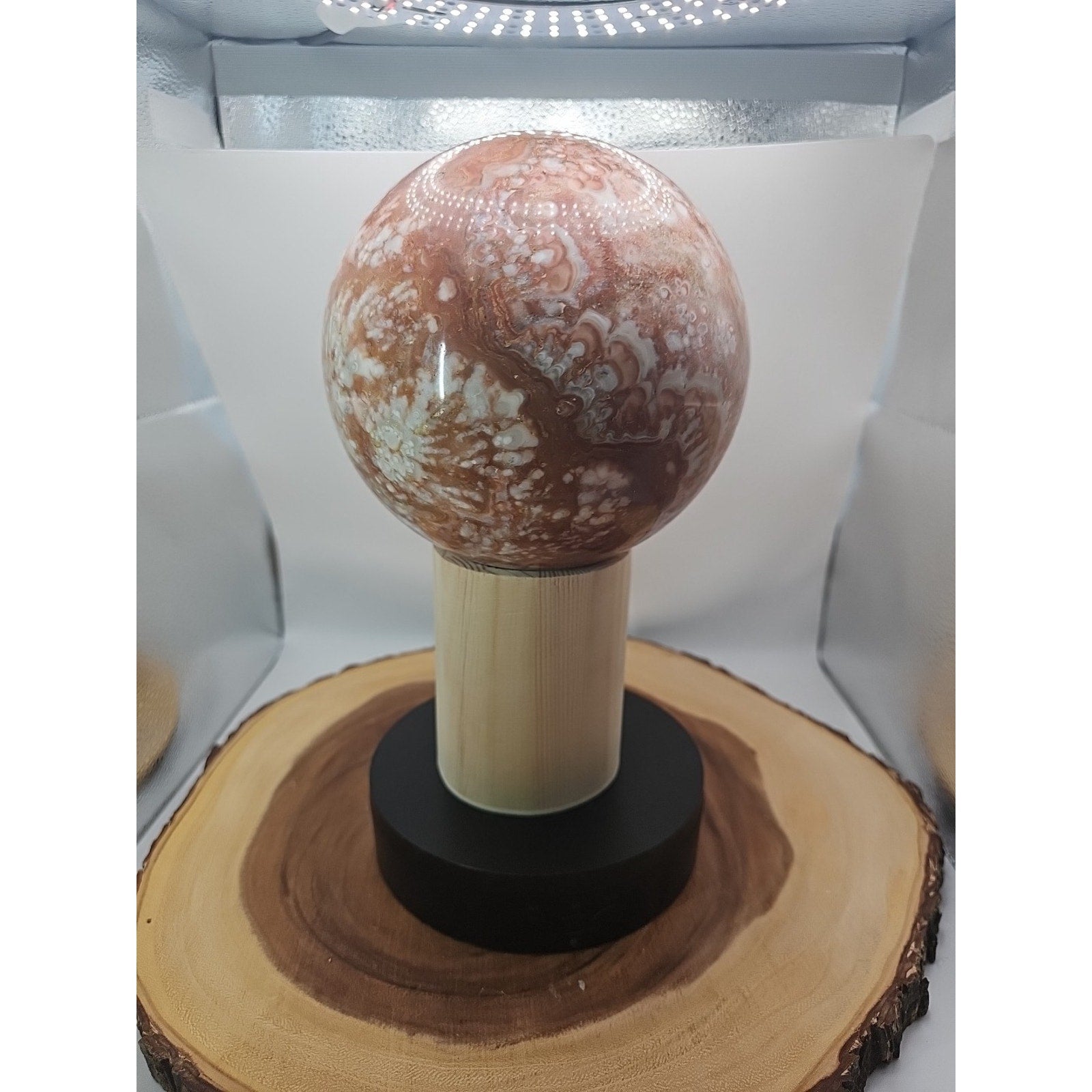 10.42LB Natural Chocolate Agate Sphere Ball Reiki Gem