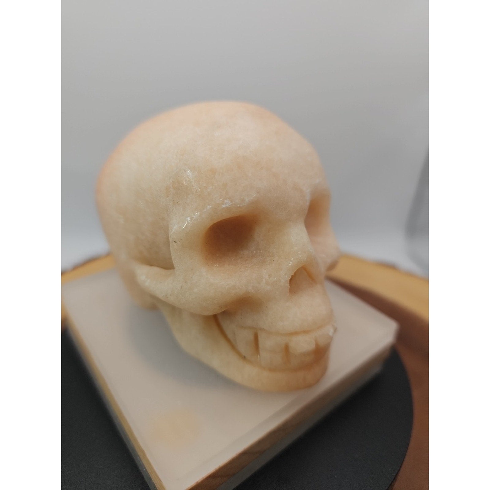 1.56 Natural sunstone Skull Crystal Carving Mixed Stones Healing