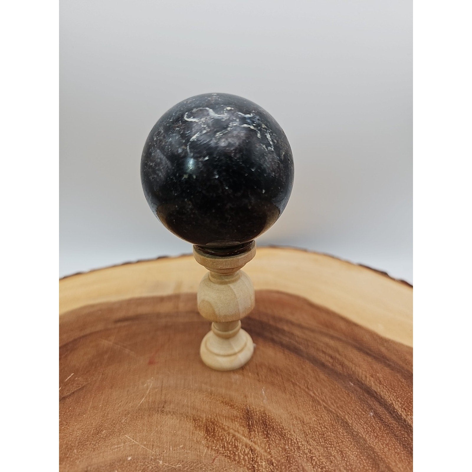 Arfvedsonite Garnet Sphere 276g With Stand