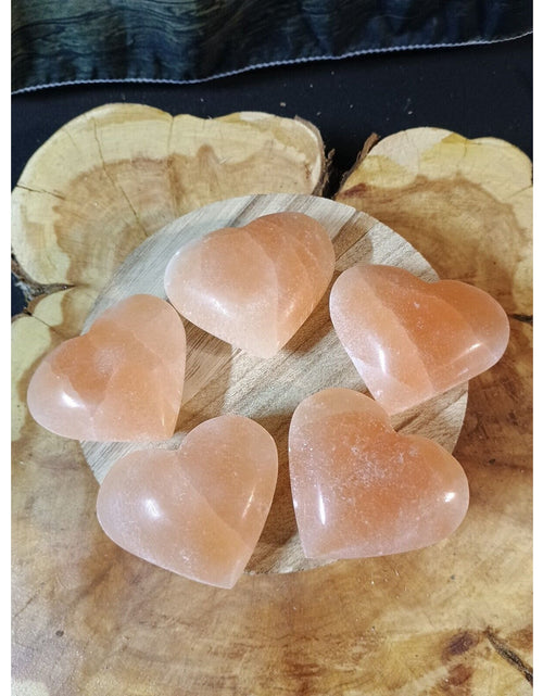 Load image into Gallery viewer, Heart ShapePeach Palmstone 1 Each
