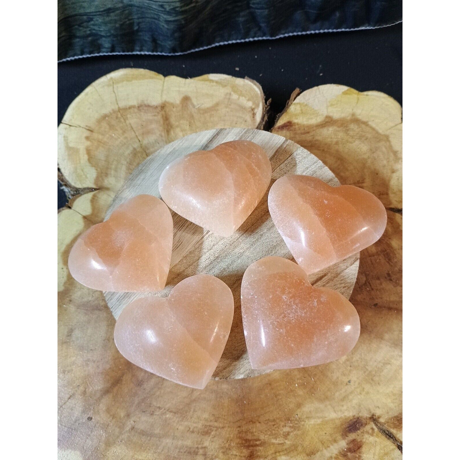 Heart ShapePeach Palmstone 1 Each