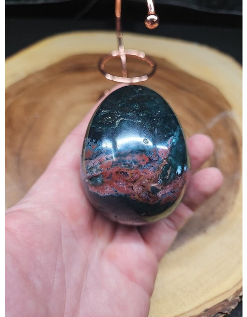 Load image into Gallery viewer, Ocean Jasper Agate Egg 289g W/Stand
