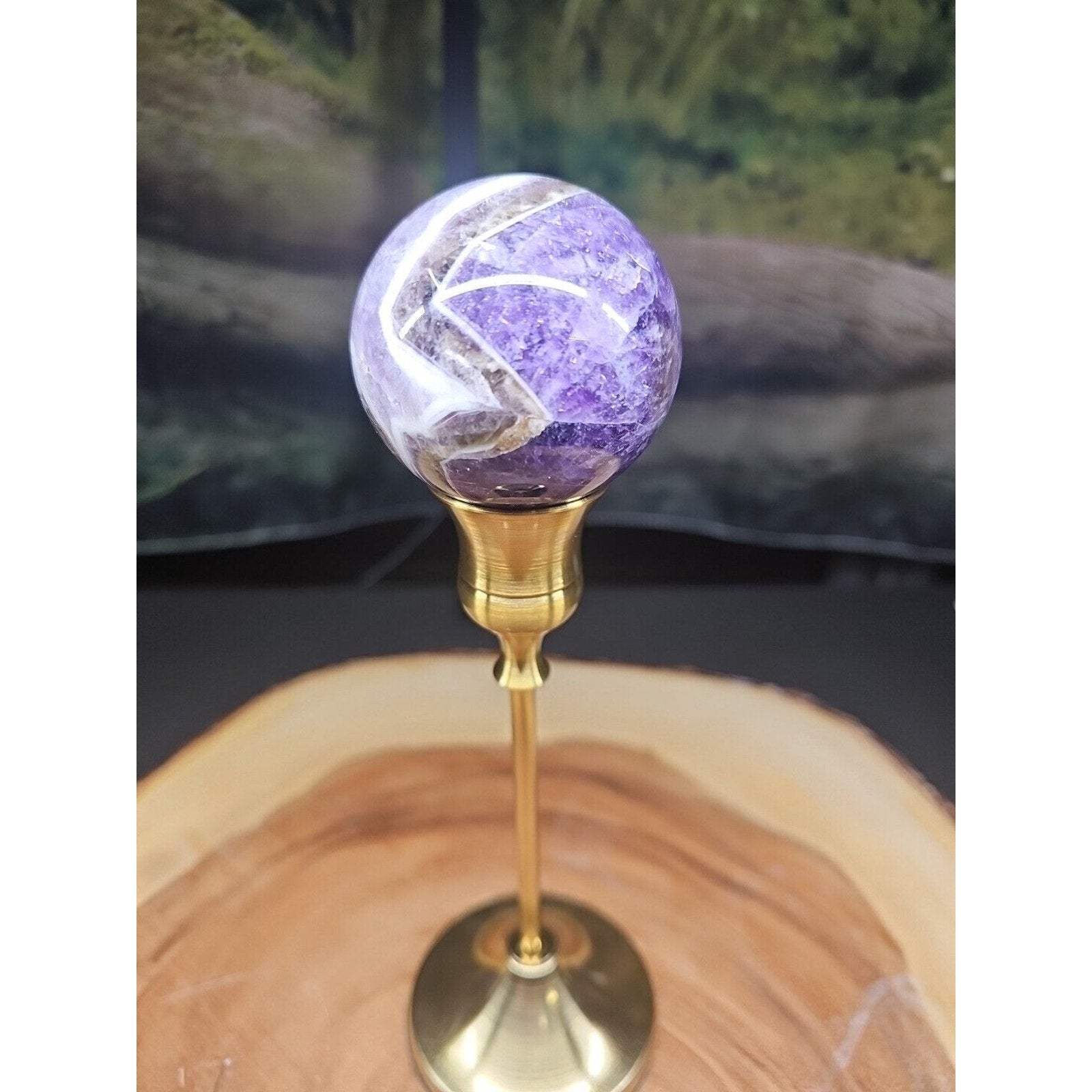 Amethyst Sphere 53mm W/Stand