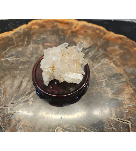 133g Quartz Crystal Cluster W/ Display Stand