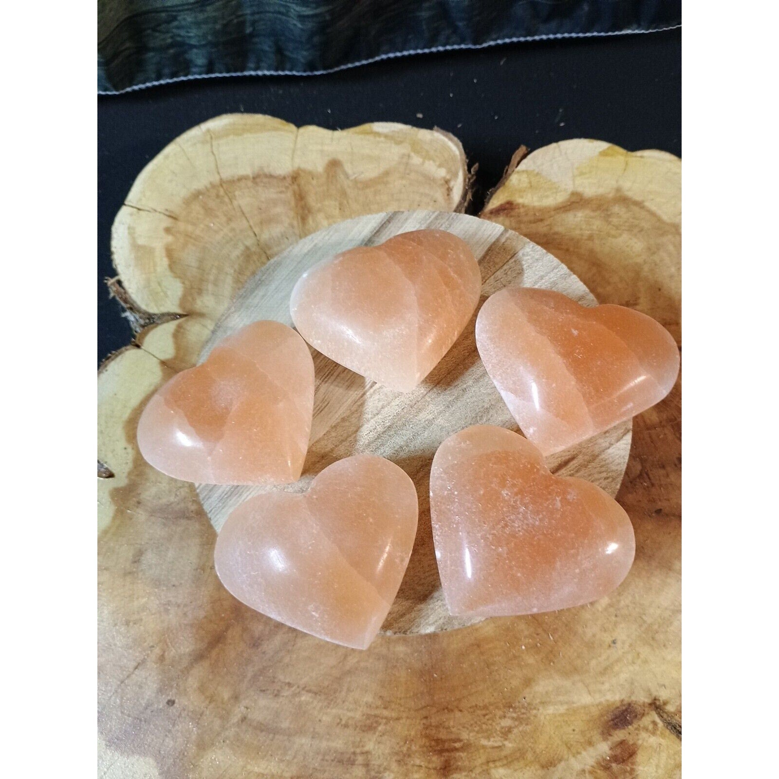 Heart ShapePeach Palmstone 1 Each