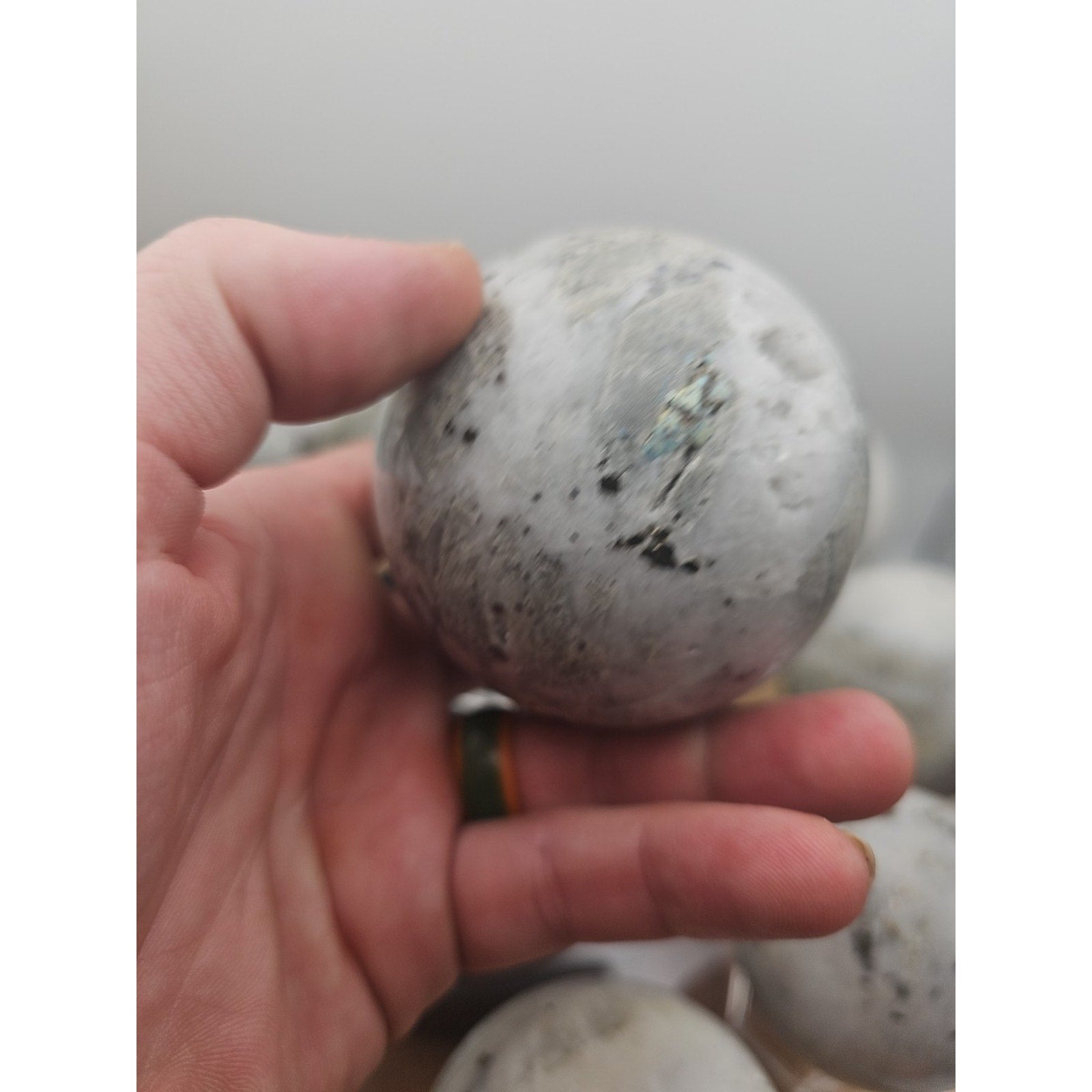 1 Each Natural Golden Pyrite & Jasper Crystal Sphere Ball Polished 55mm +