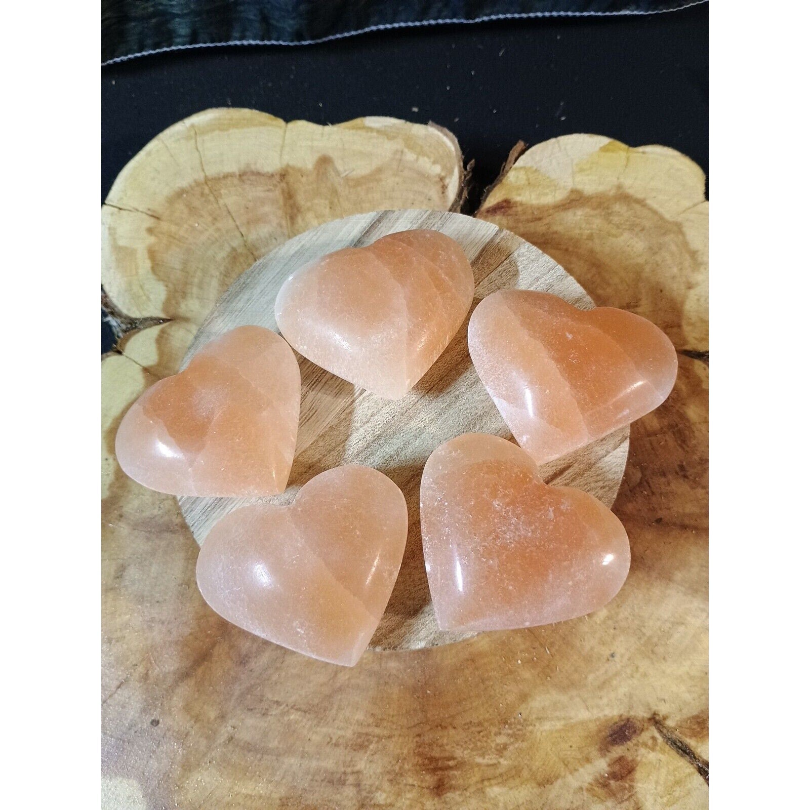 Heart ShapePeach Palmstone 1 Each