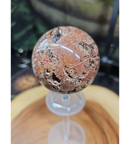 .74LB Natural Vesuvianite Agate Carnelian Crystal Geode Sphere Ball Healing
