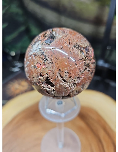 Load image into Gallery viewer, .74LB Natural Vesuvianite Agate Carnelian Crystal Geode Sphere Ball Healing
