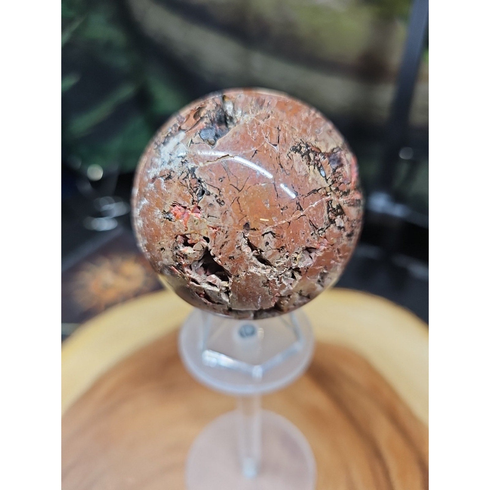 .74LB Natural Vesuvianite Agate Carnelian Crystal Geode Sphere Ball Healing