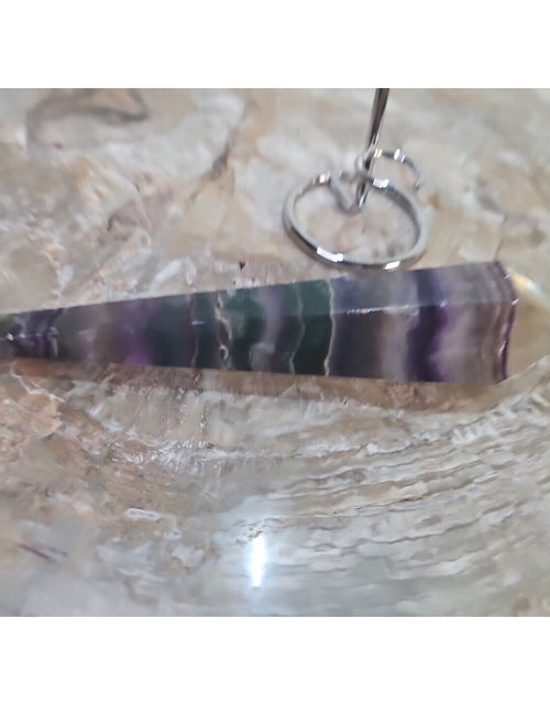 Load image into Gallery viewer, 255g Fluorite crystal scepter 7in Long W/STAND
