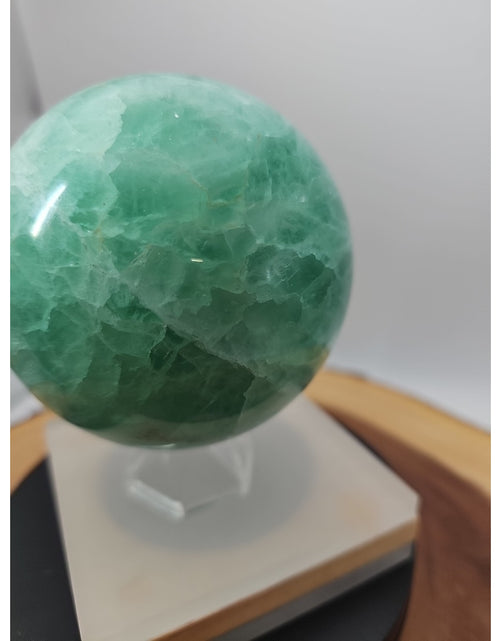 Load image into Gallery viewer, 2.80 Natural Rainbow Fluorite Quartz Crystal Sphere Ball Polished Healing
