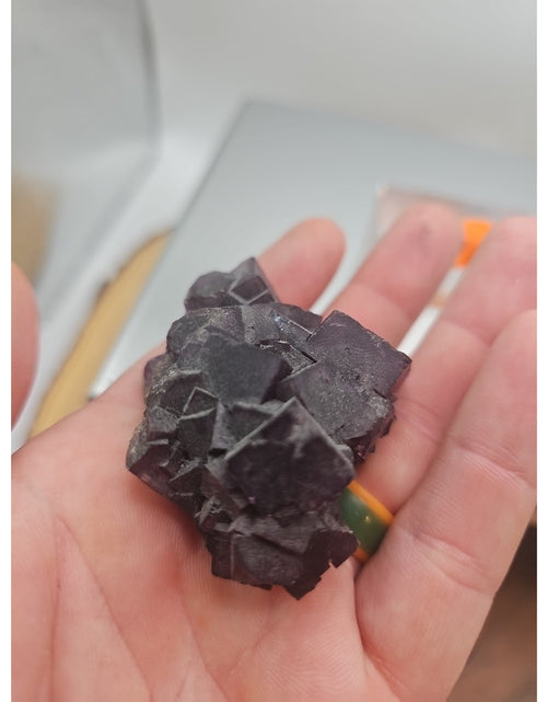 Load image into Gallery viewer, Fluorite crystal quartz cluster 2.5oz
