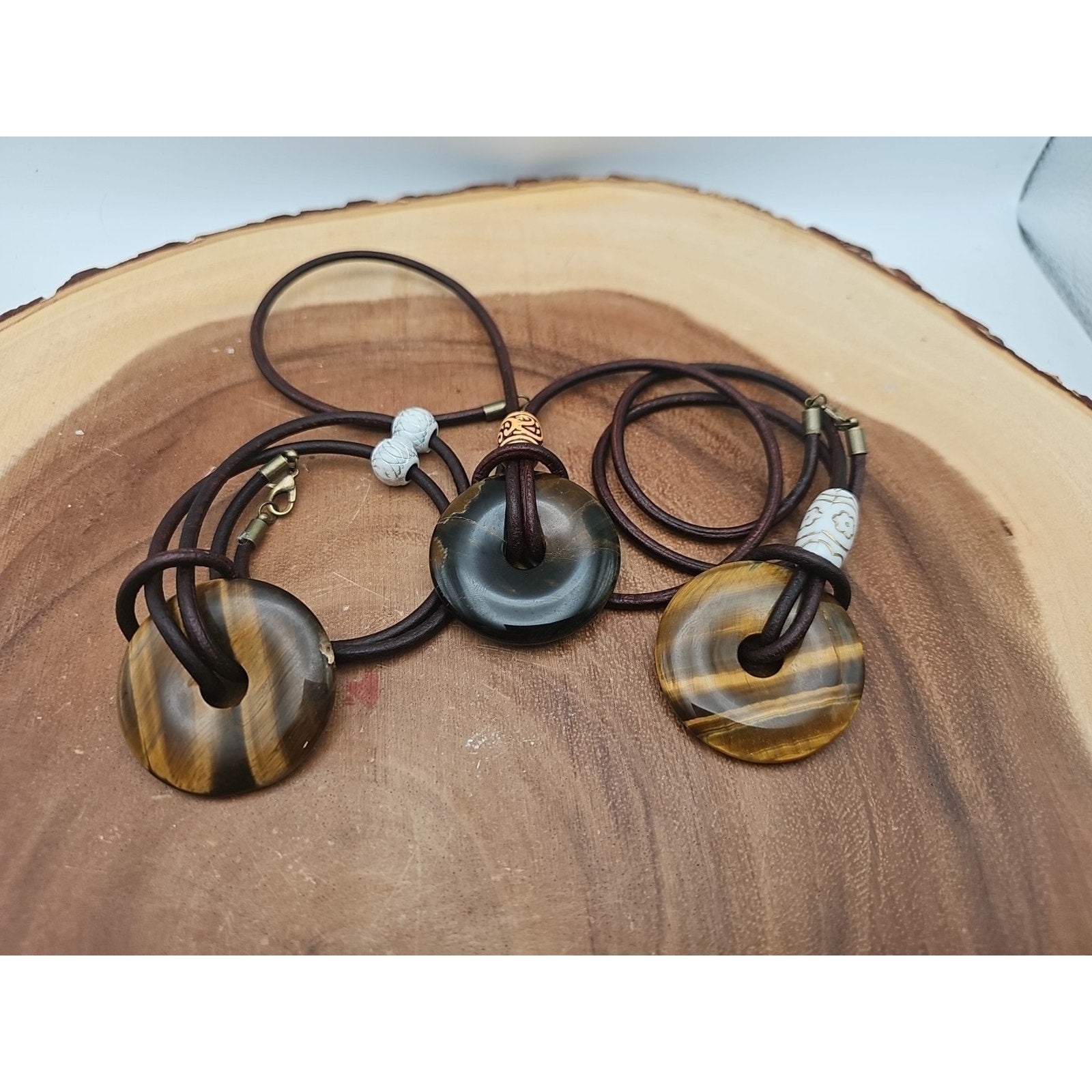 Tigers Eye Necklace 16in 1each Handmade To Order