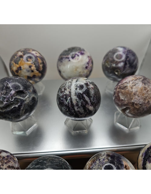 Load image into Gallery viewer, 55mm To 65mm Natural Sphalerite Quartz Crystal W/wooden Stand 1 Each
