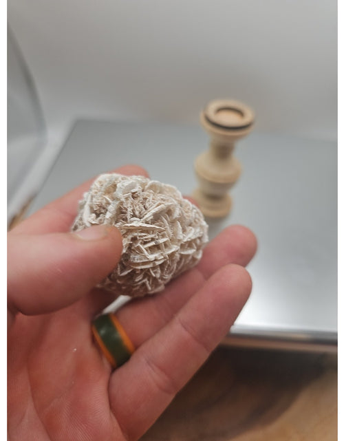 Load image into Gallery viewer, Desert Rose Crystal Stone W/stand 71grams
