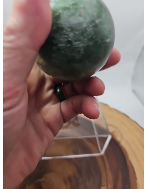 Load image into Gallery viewer, Green Strawberry Quartz 62mm .73lb W/stand
