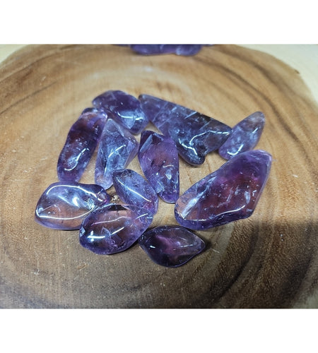 11Pcs Raw Natural Purple Amethyst Quartz Crystal Tumbled Healing Brazil .44lbs